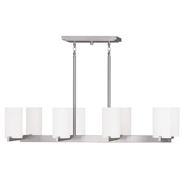 Livex Astoria 8 Light Brushed Nickel Chandelier - C185-1328-91
