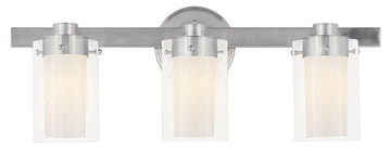 Livex Manhattan 3 Light Brushed Nickel Bath Light - C185-1543-91