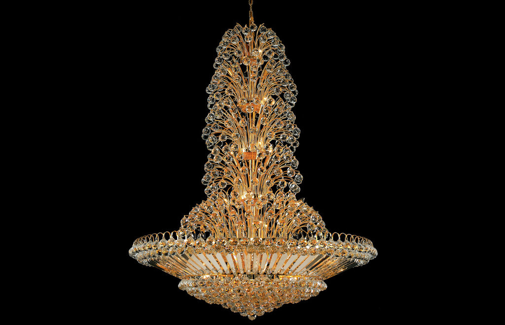 C121-2908G48G/EC - Regency Lighting: Sirius 43 light Gold Chandelier Clear Elegant Cut Crystal