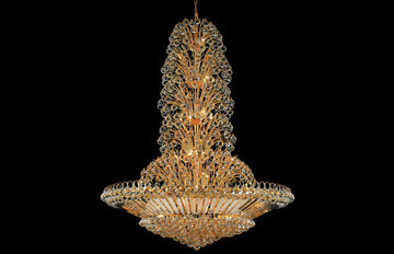 C121-2908G48G/EC - Regency Lighting: Sirius 43 light Gold Chandelier Clear Elegant Cut Crystal
