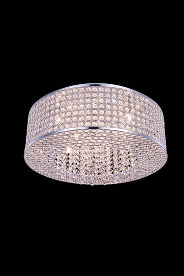 C121-2914F20C/RC - Regency Lighting: Amelie 8 light Chrome Flush Mount Clear Royal Cut Crystal