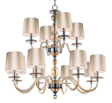 Venezia 12-Light Chandelier Polished Nickel - C157-27548CGPN
