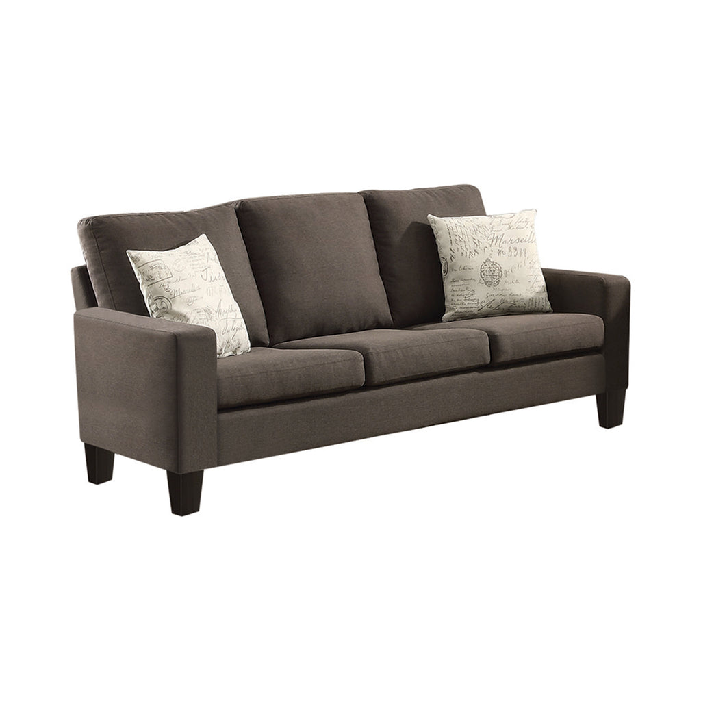 Set of 2 - Bachman Track Arm Upholstered Sofa + Loveseat Grey - D300-10037