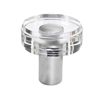 Belle Crystal 1.25" Knob Pulls Handle Hardware Polished Chrome Finish Great for Kitchen or Bathroom Cabinets, Drawers, Dressers, and More! - P100-12/4546