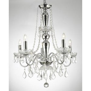 Swarovski Crystal Trimmed Chandelier Elegant 5 Light Chandelier Pendant Lighting Fixture Light Lamp - J10-26017/5Sw