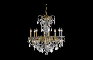 ZC121-9708D24FG/RC - Regency Lighting: Athena 8 light French Gold Chandelier Clear Royal Cut Crystal