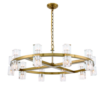 ZC121-1550D36BB - Urban Classic: Chateau 20 light Burnished Brass Pendant