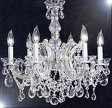 Maria Theresa Chandelier Crystal Lighting Chandeliers H 20" W 22" Trimmed With Spectra (Tm) Crystal - Reliable Crystal Quality By Swarovski - J10-Silver/26067/6Sw