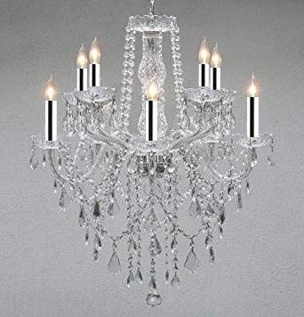 Chandelier Lighting Crystal Chandeliers w/Chrome Sleeves! - G46-B43/B13/1122/5+5