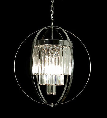 Spherical Orb Crystal Chandelier Lighting H23" W23" - J10-B66/26042/3