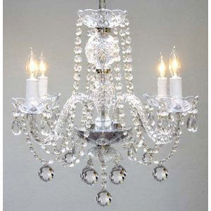 Murano Venetian Style All Crystal Chandelier H17" X W17" - J10-B6/26098/4