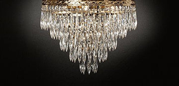 Empress Crystal (Tm) Lighting Flush Chandeliers H12" W17" - J10-Flush/Cg/26026/4