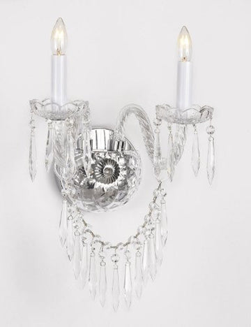Murano Venetian Style Crystal Wall Sconce Lighting With Crystal Icicles - G46-B27/2/386