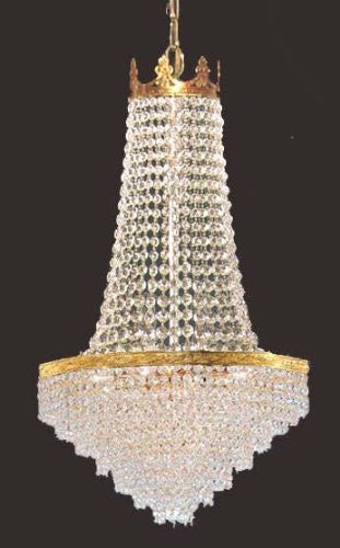 French Empire Crystal Chandelier W/ Swarovski Crystal H30" X W17" - J10-B34/Cg/26026/4Sw