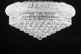 Set of 3-1 Flush Empire Crystal Chandelier Chandeliers Lighting 12X24 and 2 Empire Empress Crystal (Tm) Wall Sconce Lighting W 12" H 6" - CS/FLUSH/542/15 + C121-1800W12C A500-