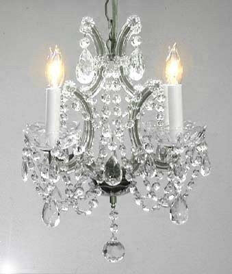 Swarovski Crystal Trimmed Chandelier Maria Theresa Crystal Chandelier H15" X W15" - A83-Silver/1531/4Sw