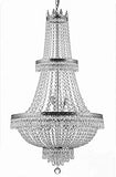Set of 3-1 French Empire Crystal Chandelier Lighting H50" X W24" - Great for The Dining Room, Living Room! and 2 Empire Crystal Wall Sconce Lighting H 18" X W 9.5" X D 5" - A500-1EA CS/870/15 + 2EA CS/4/5/WALLSCONCE