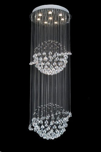 Modern Contemporary Chandelier "Rain Drop" Chandeliers Lighting With Crystal Balls H72" X W24" - A93-809/8