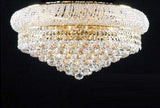 Set of 3-1 Flush Empire Crystal Chandelier Chandeliers Lighting 15X24 and 2 Empire Empress Crystal (Tm) Wall Sconce Lighting W 12" H 6" - FLUSH/542/15 + C121-1800W12G A500-