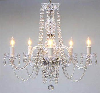Set of 2-1 Empress Crystal (tm) Chandelier Chandeliers Lighting H25 x W24 and 1 Chandelier Lighting Crystal Chandeliers H27 X W32 - 1EA A46-384/5 + 1EA A46-385/6+6