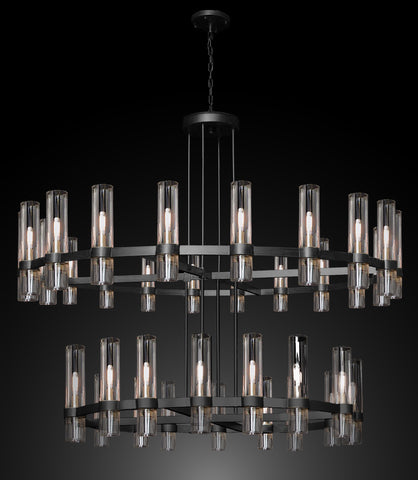 *CLOSEOUT PRICE - LIMITED QUANTITY LEFT* Varella Round Chandelier 60" Vintage Barn Metal Chandelier Chandeliers Industrial Loft Rustic Lighting Great for the Living Room, Dining Room, Foyer and Entryway, Family Room, and more - CO-CB/4461/20+16