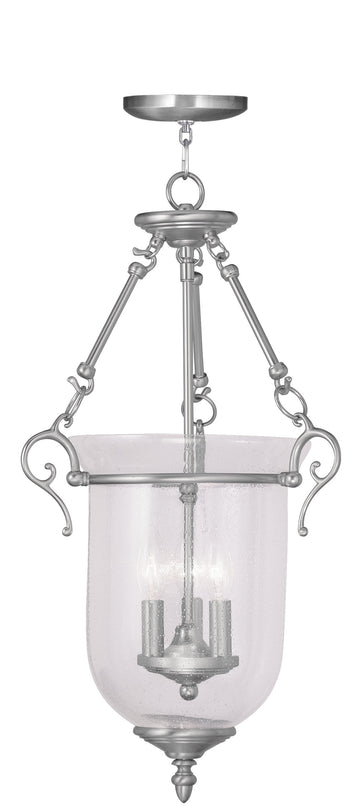 Livex Legacy 3 Light Brushed Nickel Chain Lantern - C185-5025-91