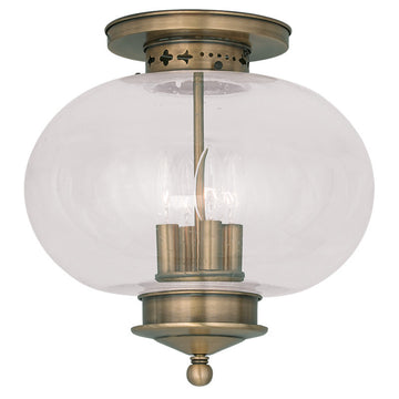 Livex Harbor 4 Light Antique Brass Ceiling Mount - C185-5038-01
