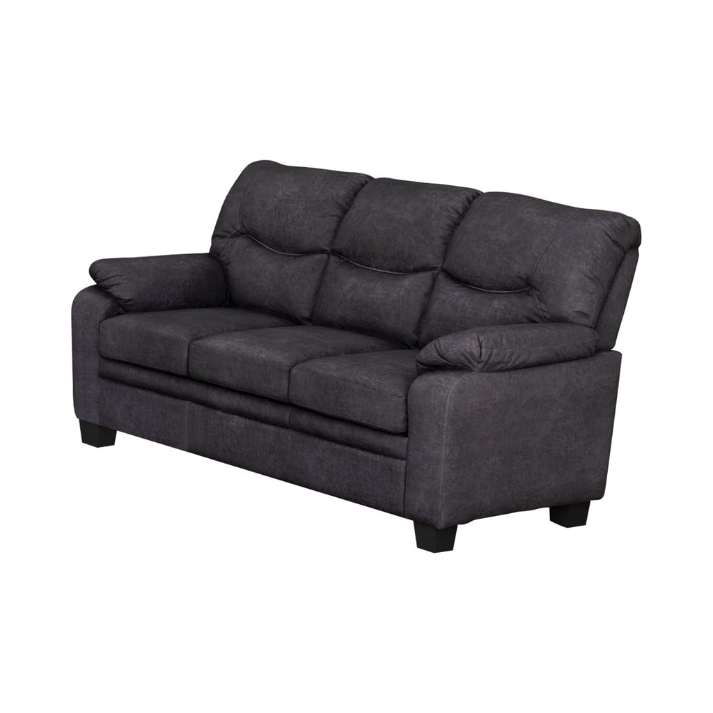 Set of 2 - Meagan Pillow Top Arms Upholstered Sofa + Loveseat Charcoal - D300-10072