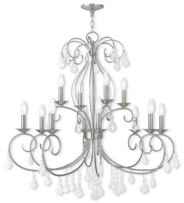 Livex Donatella 8 Light + 4 Light BN Chandelier - C185-50770-91