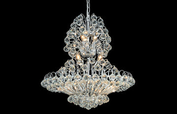 C121-2908D24C/EC - Regency Lighting: Sirius 14 light Chrome Chandelier Clear Elegant Cut Crystal