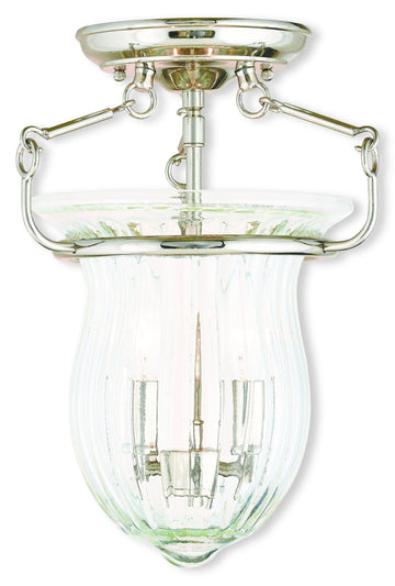 Livex Andover 2 Light Polished Nickel Ceiling Mount - C185-50941-35