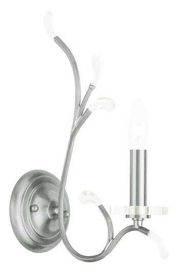 Livex Serafina 1 Light Brushed Nickel Wall Sconce - C185-51001-91