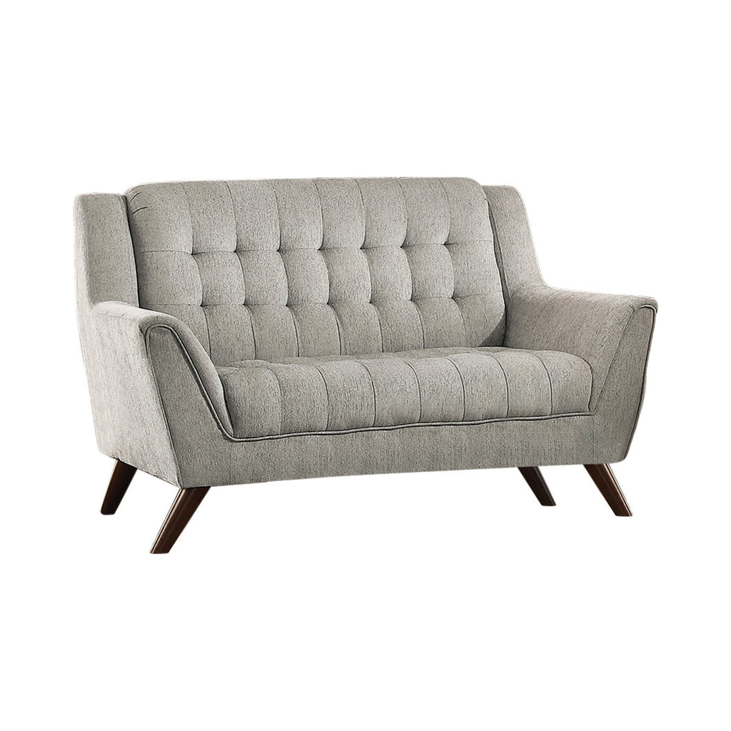 Set of 2 - Natalia Upholstered Sofa + Loveseat Dove Grey - D300-10093