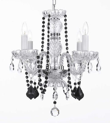 Crystal Chandelier Lighting With Black Color Crystal - J10-Blackb2/26098/4