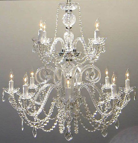 Petite French Chandelier With Swarovski Crystal H30" X W28" - Go-J10-26048/8+4Sw