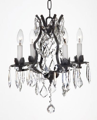 Wrought Iron Crystal Chandelier Lighting - J10-26096/4