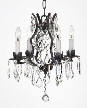 Wrought Iron Crystal Chandelier Lighting - J10-26096/4