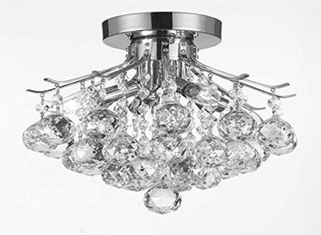 French Empire Crystal Chandelier Lighting H8" X W12" - J10-Cs/26061/4