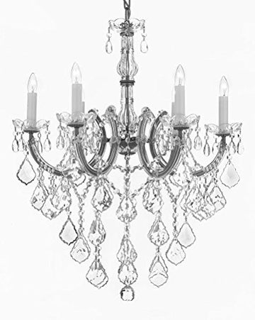 Maria Theresa Chandelier Crystal Lighting Chandeliers H 30" W 22" - J10-B12/Silver/26067/6