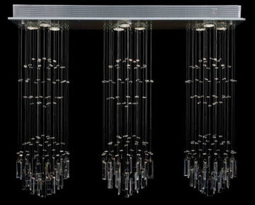 Modern Contemporary Chandelier "Rain Drop" Crystal Chandeliers Lighting H31" W39" L.10" - J10-B8/26058/3+3+3