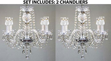 Set Of 2 - Chandeliers Lighting W/ Votive Candles H 17 For Indoor / Outdoor Use Great For Outdoor Events Hang From Trees / Gazebo / Pergola / Porch / Patio / Tent - 2Ea J10-B31/26098/4