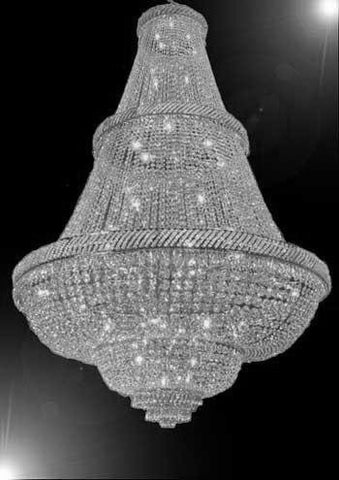 Asfour Crystal Chandelier French Empire Crystal Chandeliers Lighting H72" X W50" - Dressed With High Quality Asfour Crystal - Perfect For An Entryway Or Foyer - A500-B60/Cs/448/48