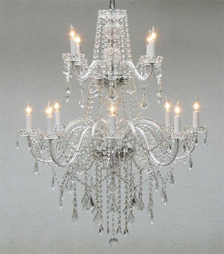 Swarovski Crystal Trimmed Chandelier Authentic All Crystal Chandelier Lighting - J10-3/26048/8+4 Sw