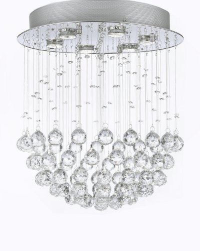 Modern Contemporary Chandelier "Rain Drop" Chandeliers Lighting With Crystal Balls W18" H21" - J10-26065/6
