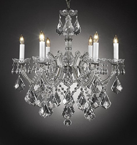 Maria Theresa Chandelier Crystal Lighting Chandeliers H 20" W 22" - J10-Silver/B7/26067/6