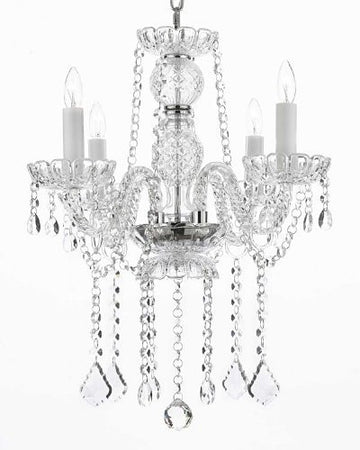 Authentic All Crystal Chandeliers Lighting Chandeliers H 21" X W 17" - J10-B14/26098/4