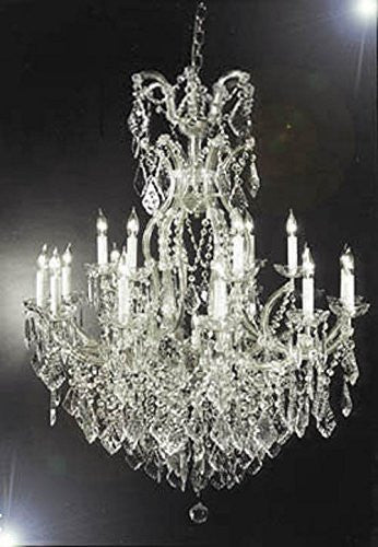 Swarovski Crystal Trimmed Chandelier Chandelier Crystal Lighting Chandeliers H44" X W37" - A500-Silver/52/21510/15+1Sw