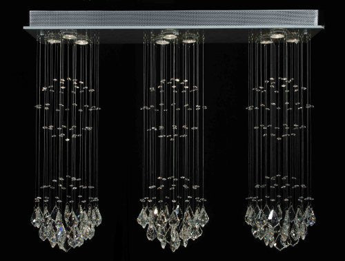 Modern Contemporary Chandelier "Rain Drop" Crystal Chandeliers Lighting H31" W39" L.10" - J10-B7/26058/3+3+3