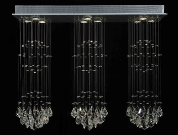 Modern Contemporary Chandelier "Rain Drop" Crystal Chandeliers Lighting H31" W39" L.10" - J10-B7/26058/3+3+3