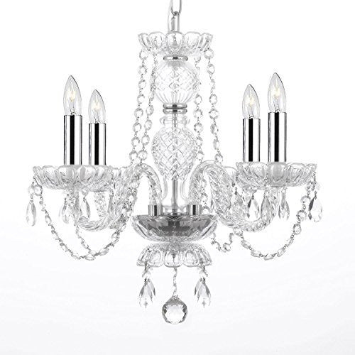 Empress Crystal (Tm) Chandelier Lighting With Chrome Sleeves H17" W17" - J10-B43/26098/4